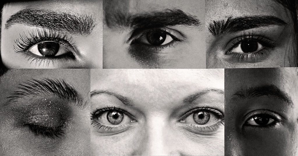 Close-up of diverse human eyes displaying various emotions