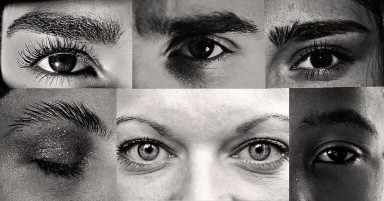 Close-up of diverse human eyes displaying various emotions