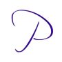 Elegant purple letter P logo design on white background